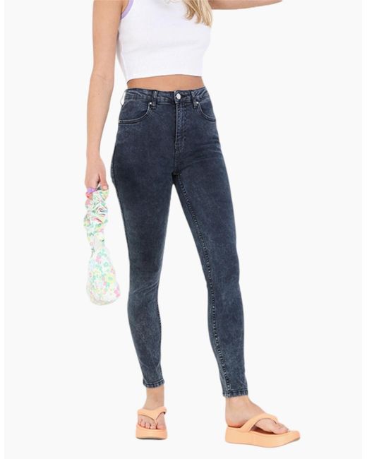 Brave Soul Blue Shelly Denim Jeans Slim Fit Casual Skinny Leg Trousers Pants