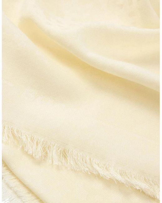 Boss Natural Monogram Jacquard Scarf
