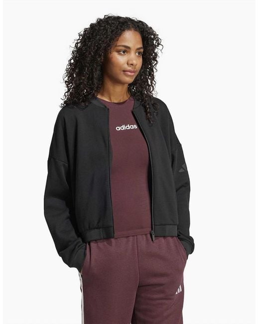 Adidas Black Midweight Bomber Jacket