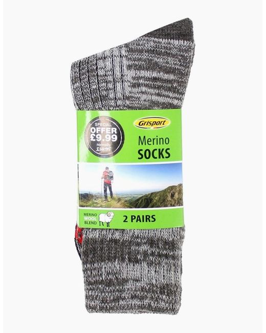 Grisport White Merino Wool 2 Pack Socks For for men