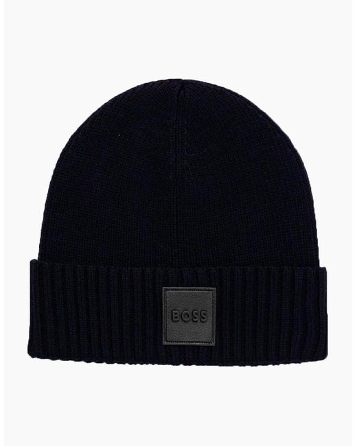 Boss Blue Boss Flavio Beanie Hat Dark for men