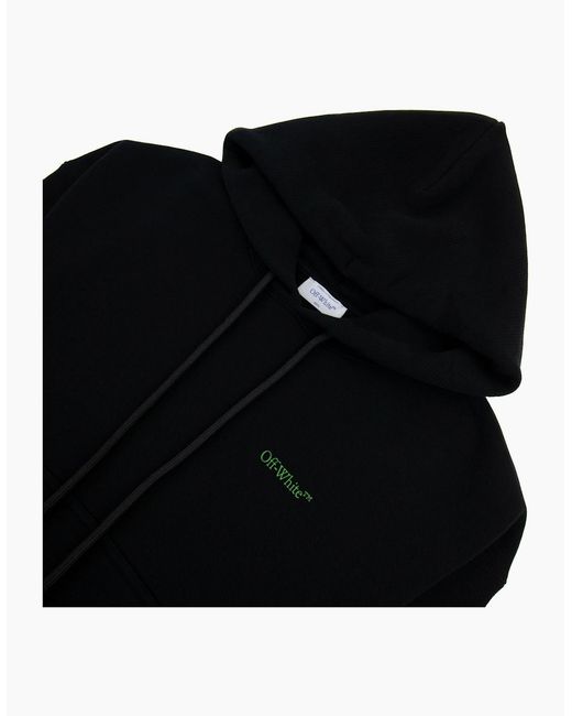 Off-White c/o Virgil Abloh Black Off Moon Cam Arrow Skate Hoodie for men