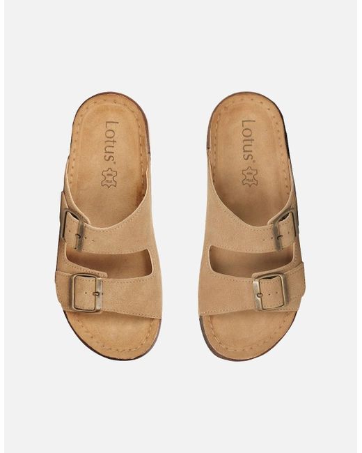 Lotus White Trento Sandals