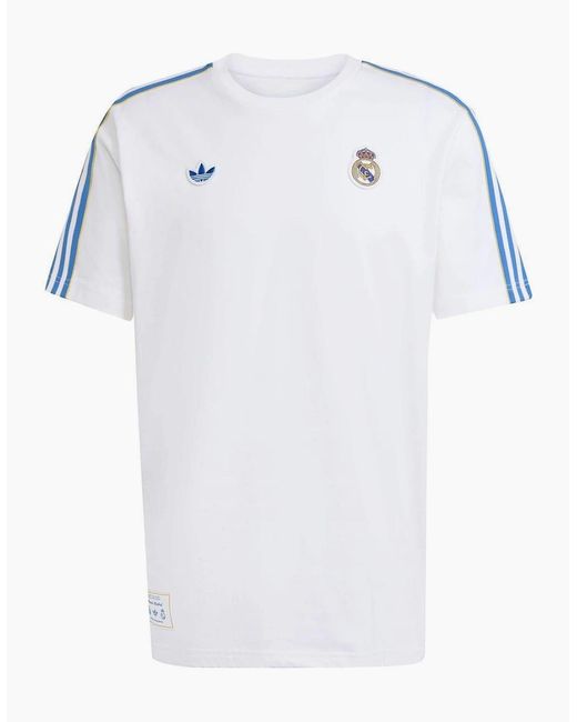 Adidas White Real Madrid Cf T-Shirt for men