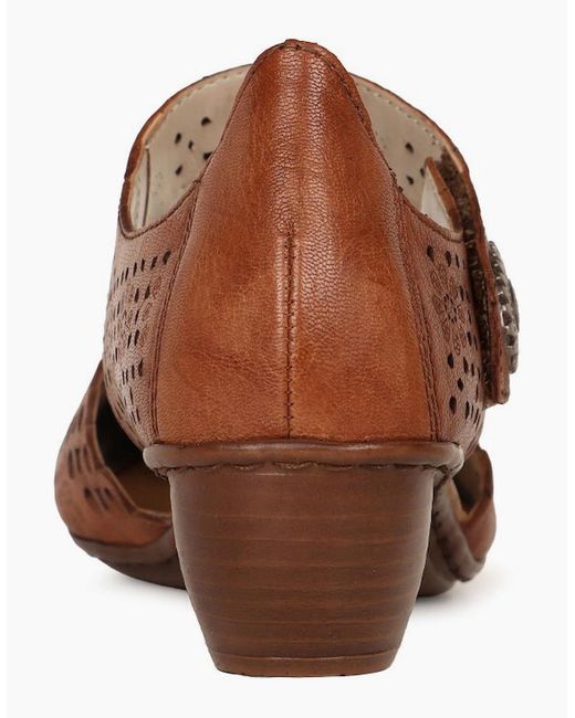 Rieker Brown Pia Open Court Shoes