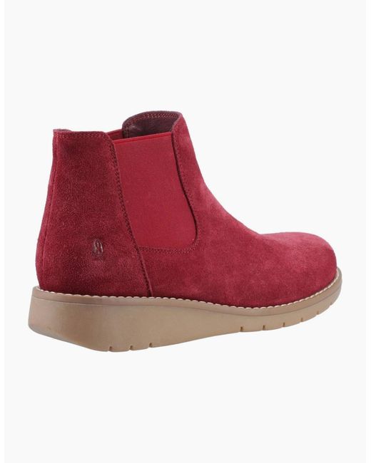 Hush Puppies Red Leonie Suede Boots