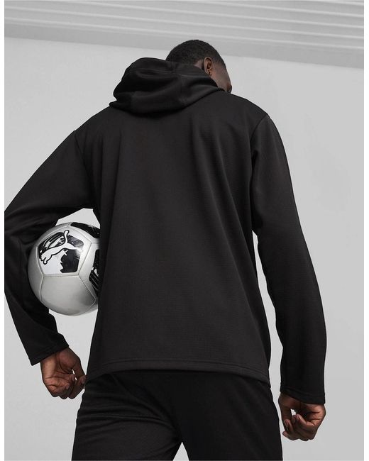 PUMA Black Teamfinal Training Fleece Jacket Tracksuit Top for men