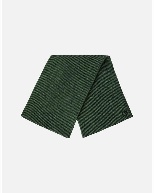 C P Company Green Fleece Knit Logo Scarf for men
