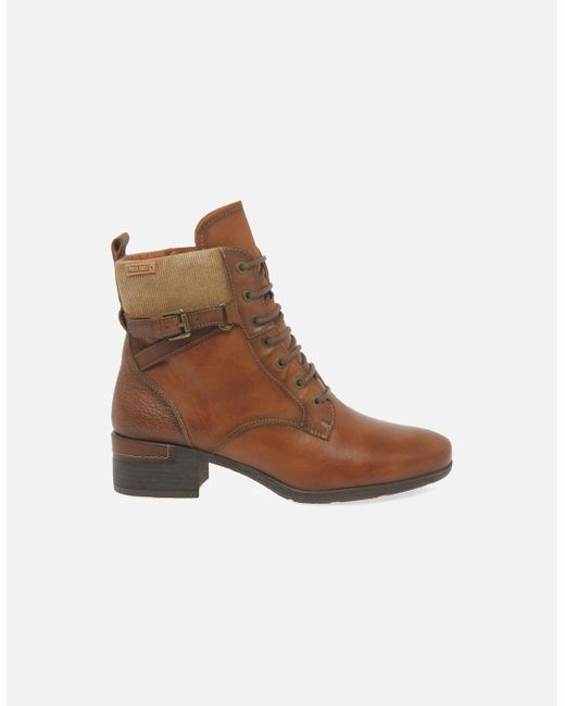 Pikolinos Brown Marcia Ankle Boots