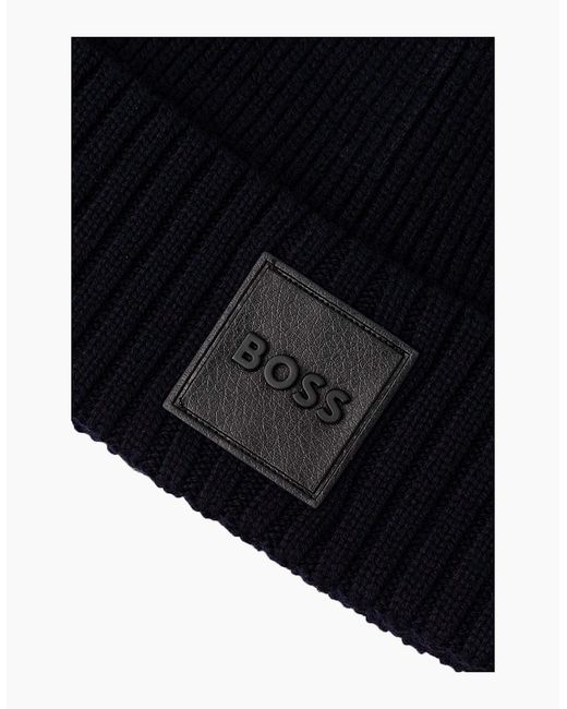 Boss Blue Boss Flavio Beanie Hat Dark for men