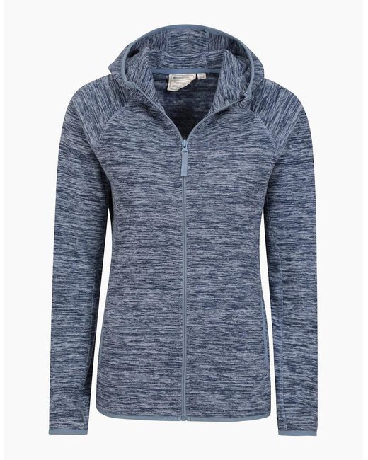 Mountain Warehouse Blue Ladies Lleyn Ii Melange Full Zip Hoodie