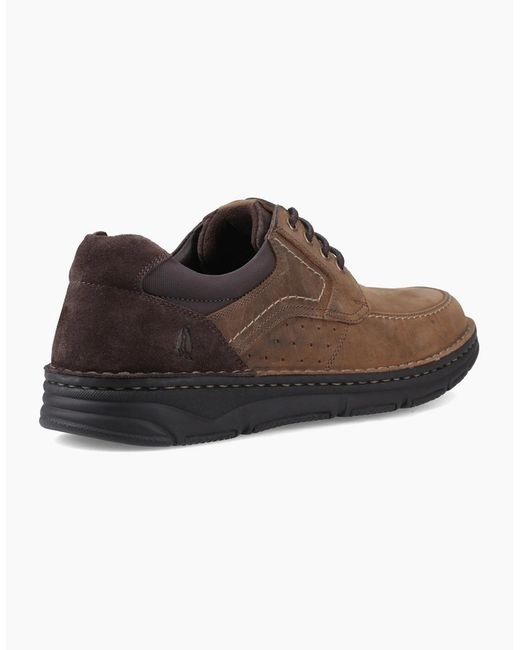 Hush Puppies Brown Franklin Lace Up Shoe Leather Tan Loafers for men