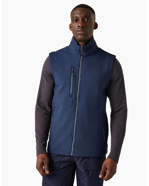 Regatta Blue Professional Softshell 2 Layer Body Warmer for men
