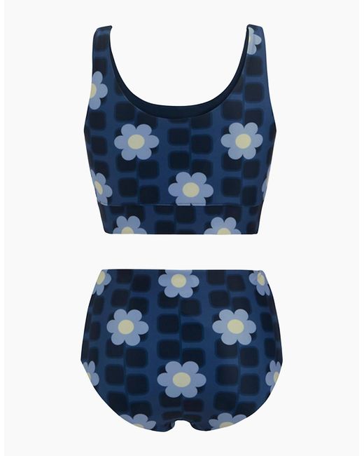 Regatta Blue Ladies Orla Kiely Mini Square Flower Reversible Bikini Set