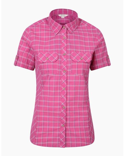 Mountain Warehouse Pink Ladies Cotton Holiday Shirt
