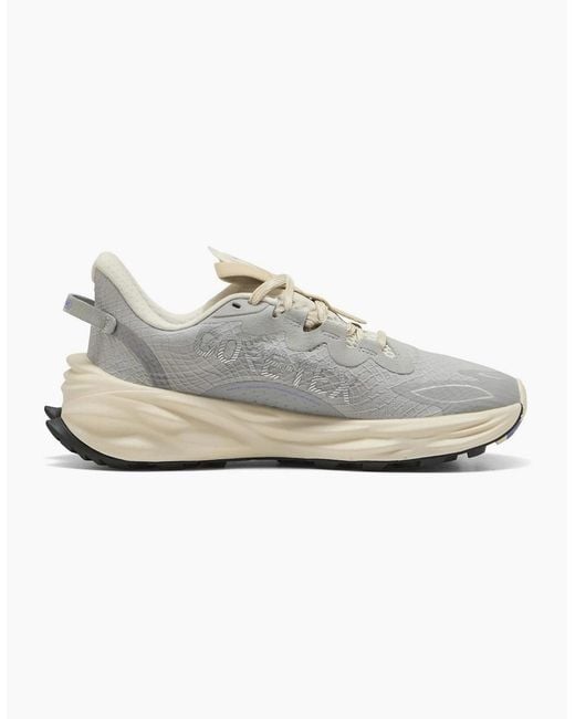 PUMA White Fast Trac Nitro 3 Gore-Tex Off Road Trail Running Shoes