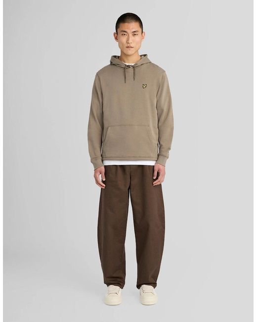 Lyle & Scott Gray Loopback Cotton Hoodie for men