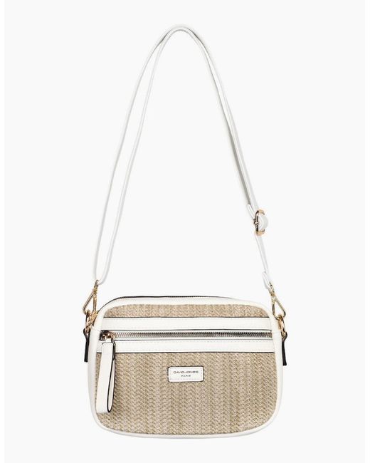 David Jones White Mango Messenger Bag