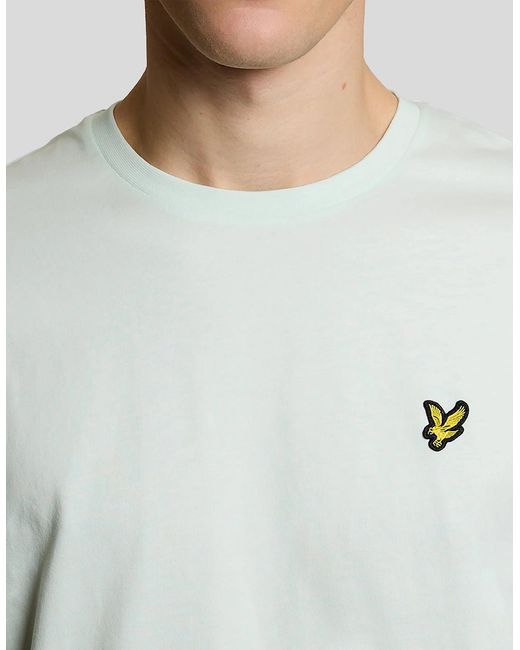 Lyle & Scott White Cotton Crew Neck T-Shirt for men