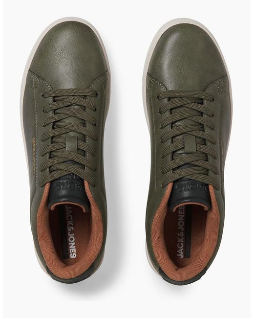 Jack & Jones Green Bosley Polyurethane Night Trainers for men