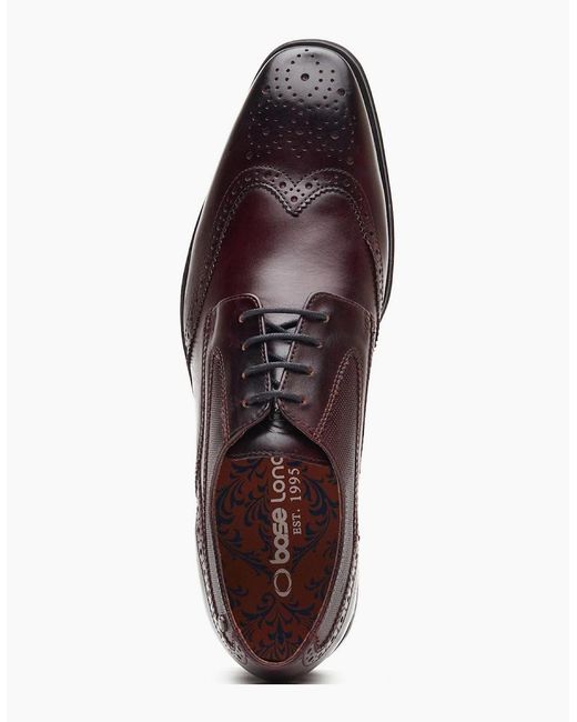 Base London Brown London Steeple Brogue Leather Burnt Brogues Shoes for men