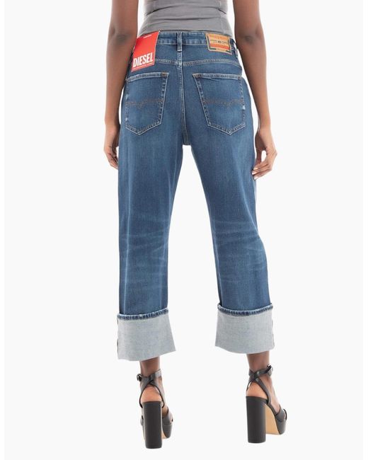 DIESEL Blue 1999 007L1 Denim Jeans Loose Fit Mid Waist Straight Leg Pants
