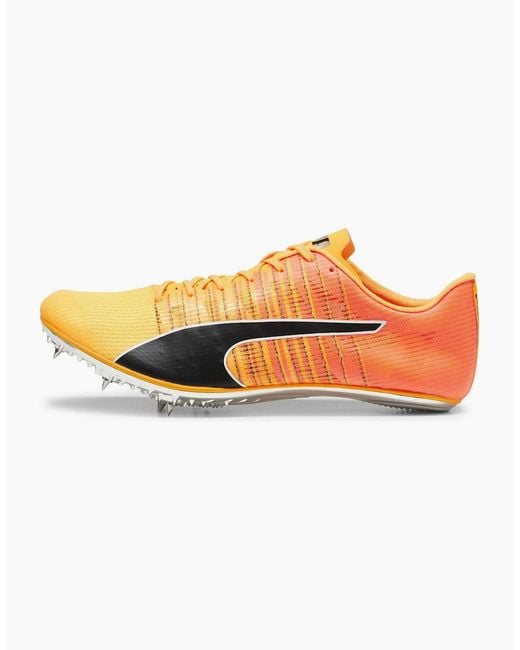PUMA Orange Evospeed Brush 6 Track Running Spikes for men