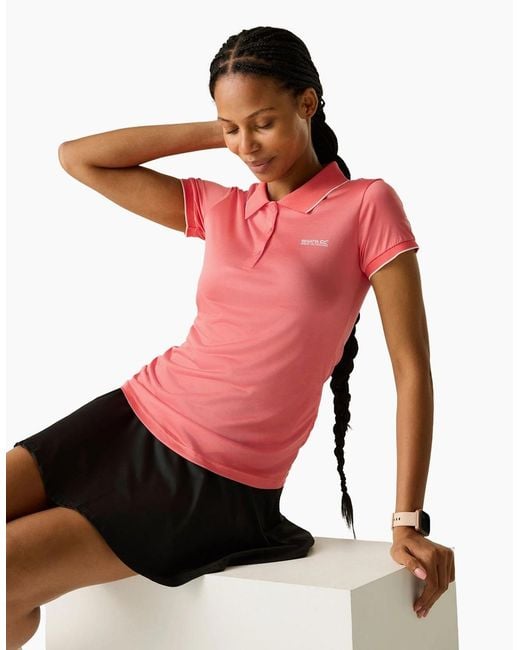 Regatta Pink Ladies Remex Ii Polo Neck T-Shirt