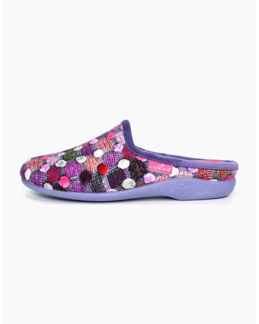 Lunar Purple Crackle Slippers