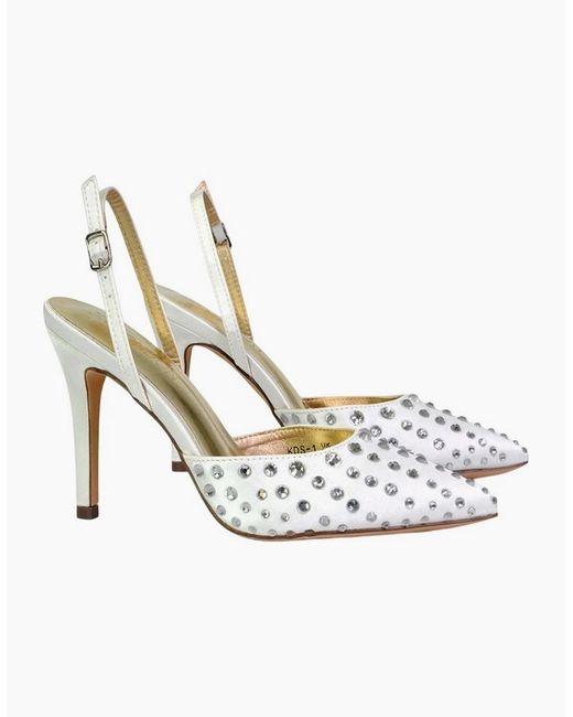 XY London Metallic Ladies Shelly Pointed Bridal High Heels