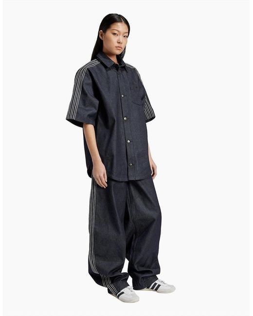 Adidas Originals Blue Wide Leg Jeans