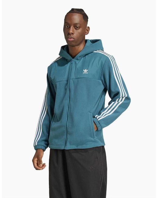 Adidas Blue Hooded Neck Long Sleeve Sweatshirt for men