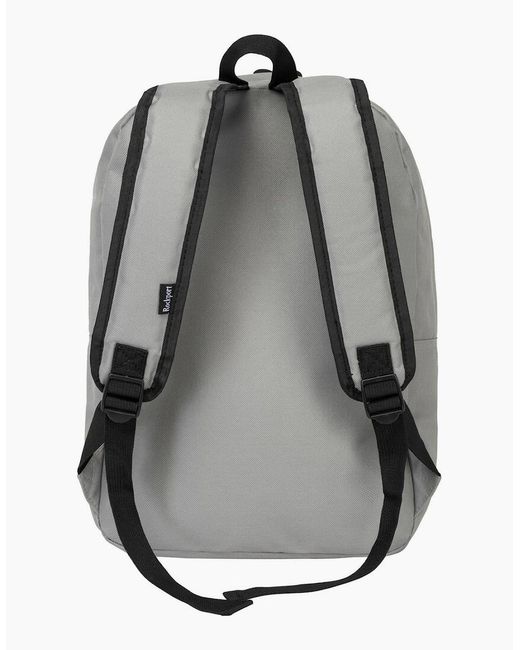 Rockport Gray Solid Patterned Med Backpack With Logo for men