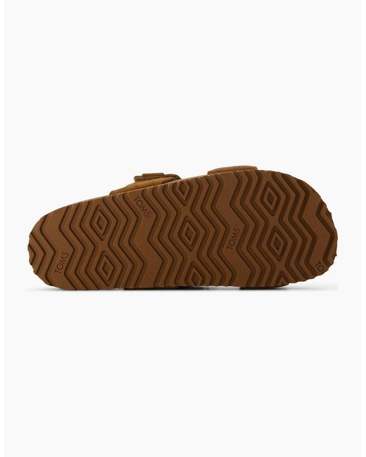 TOMS Brown Nico Textile Walnut Sandals for men