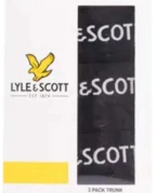 Lyle & Scott Black 3-Pack Devon Boxer Trunks for men