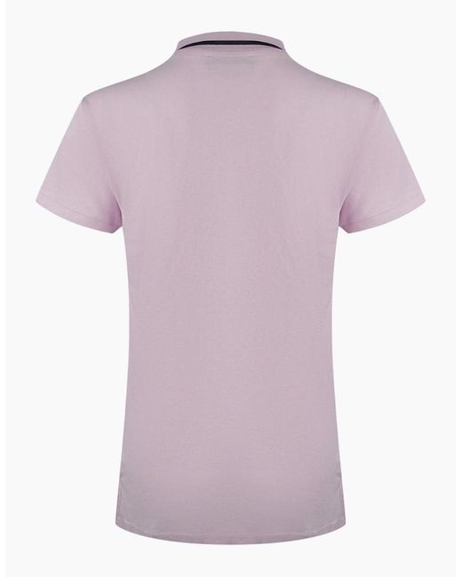Love Moschino Purple Signature Logo Polo Shirt