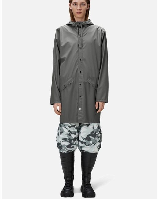 Rains Gray Long Jacket