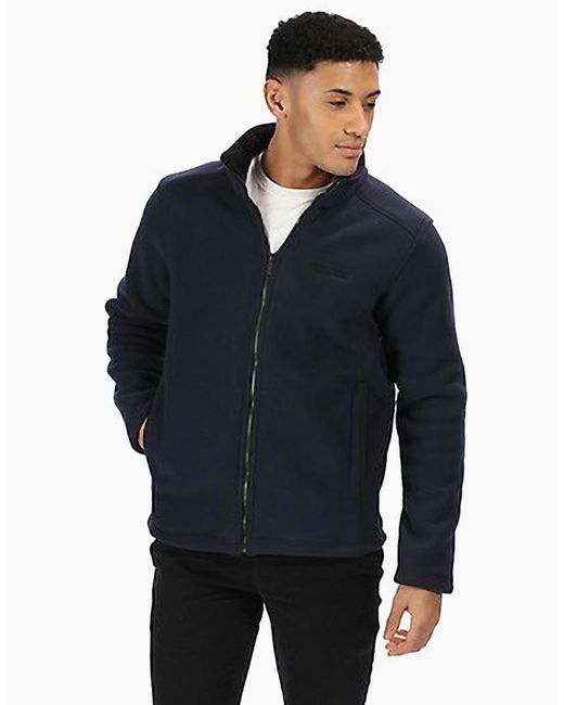 Regatta Blue Plain Micro Fleece Full Zip Jacket (Layer Lite) for men