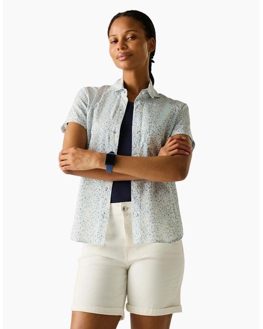 Regatta Blue Ladies Petal Insect Repellent Shirt
