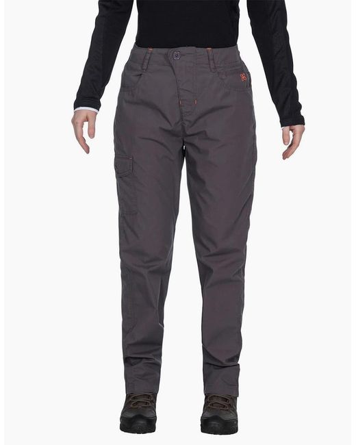 Trespass Gray Rambler Solid Patterned Straight Cargo Trousers