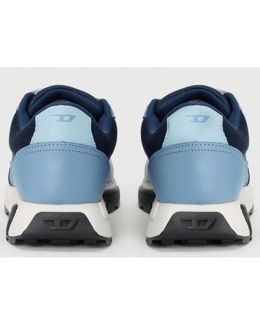 DIESEL Blue Tame Laced Up Racer Trainers for men