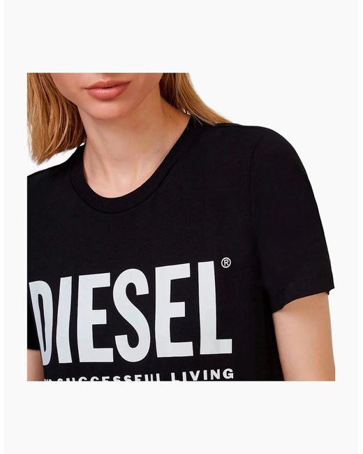 DIESEL Black T-Sily Short Sleeve T Shirt Crew Neck Casual Summer Tee New