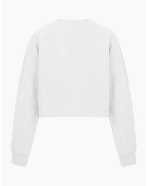 Miso White Cropped Sweatshirt