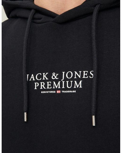 Jack & Jones Blue Bluarchie Hooded Long Sleeve Sweatshirt for men