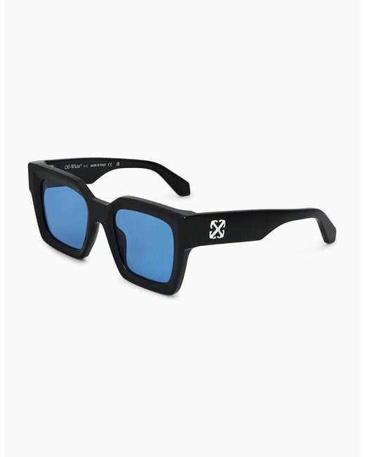 Off-White c/o Virgil Abloh Blue Square Sunglasses for men