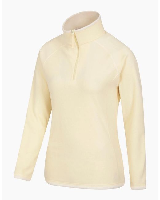 Mountain Warehouse Natural Ladies Montana Half Zip Fleece Top