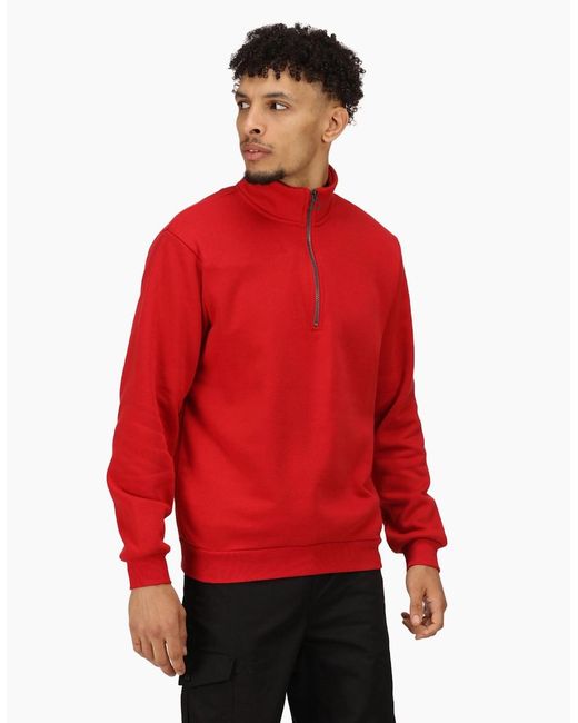 Regatta Red Professional Quarter Zip Sweatshirt for men