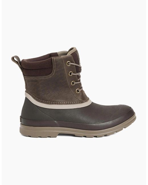 Muck Boot Brown S Originals Duck Lace Memory Foam Wellington Boots Taupe Dark for men