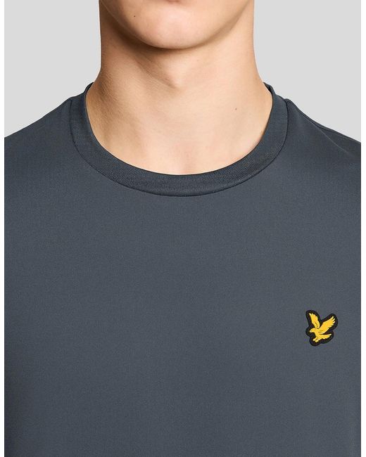 Lyle & Scott Blue Sports Sleeve Detail T-Shirt for men
