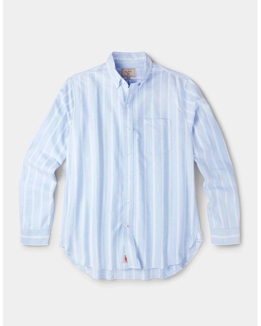 aubi Blue Aldridge Oxford Button Down Shirt for men
